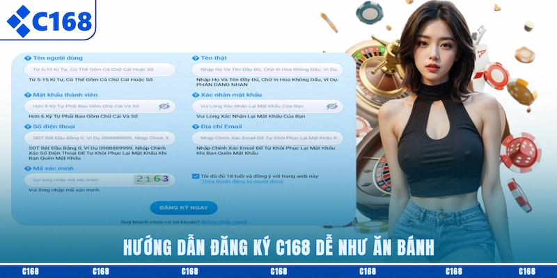 Hướng dẫn đăng ký C168 dễ như ăn bánh